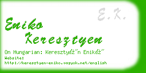 eniko keresztyen business card